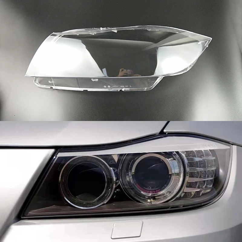 

Auto Case For BMW 3 series Coupe E92 E93 2006-2009 M3 328i 335i 330i Car Front Headlight Glass Lamp Shell Lens Light Caps Cover