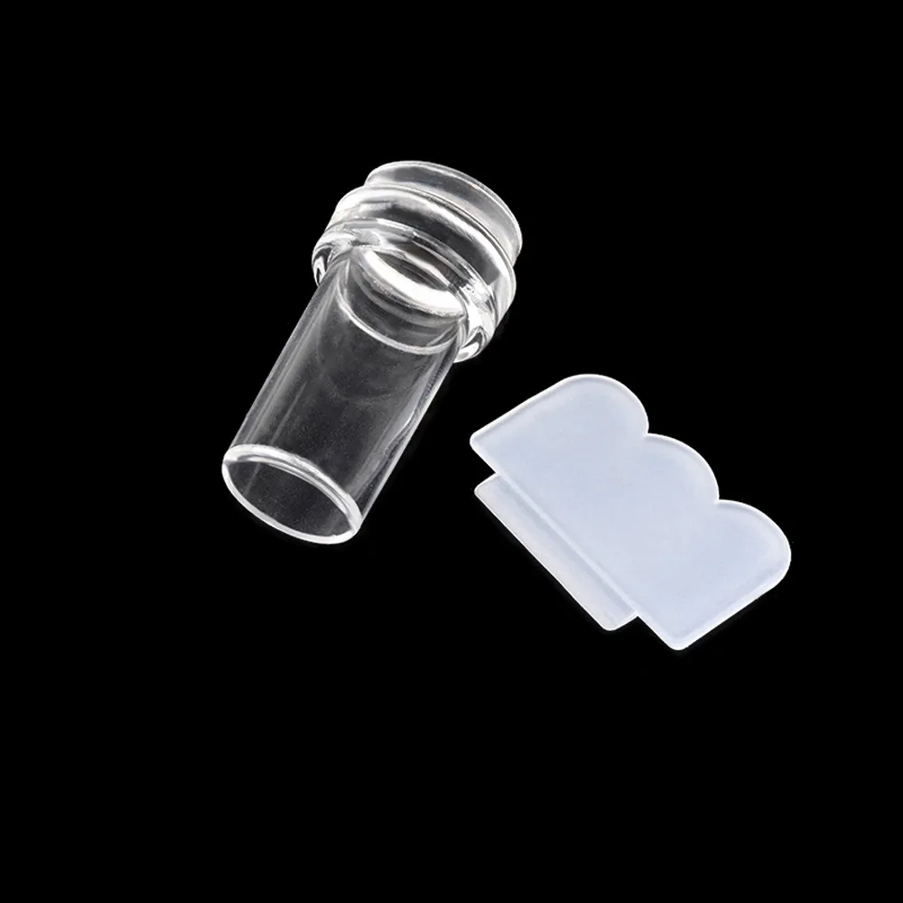 

2.4cm Clear Nail Art Stamping Stamper Scraper Image Plate Manicure Print Tool j8035