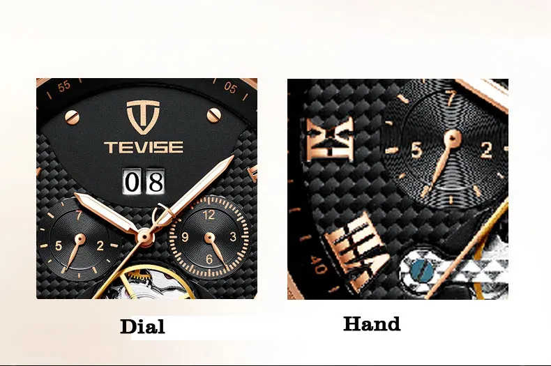 Tevise мужские полые часы Tourbillon автоматические механические часы Лидирующий бренд самообмотки мужские наручные часы мужские Relogio Masculino