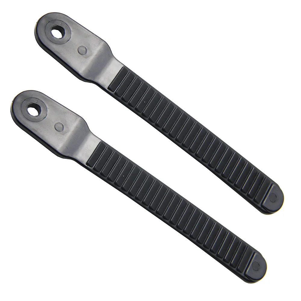 1 Pair Snowboard Binding Belt Toe/Ankle Ratchet Tongue Ladder Straps for Snowboard Shoe/Boot White and Black for Choose 4