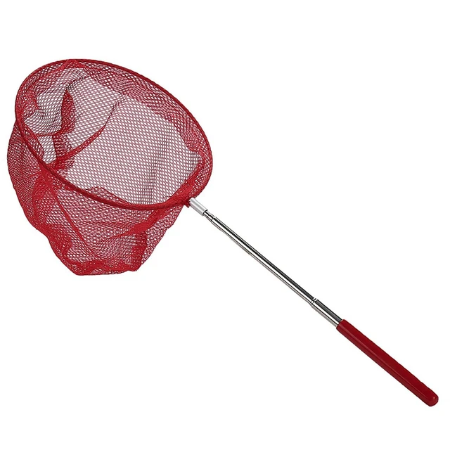 Outdoor Catching Catching Butterfly Net Fishing Net Bag Stainless Steel  Telescopic Fishing Net Tool Outdoor Telescopic
