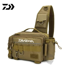 Daiwa Multi-Purpose Fishing Tackle Bag Men's Wear-resistant Waterproof Shoulder Crossbody Waist Pack Travel Sport Camping Bag