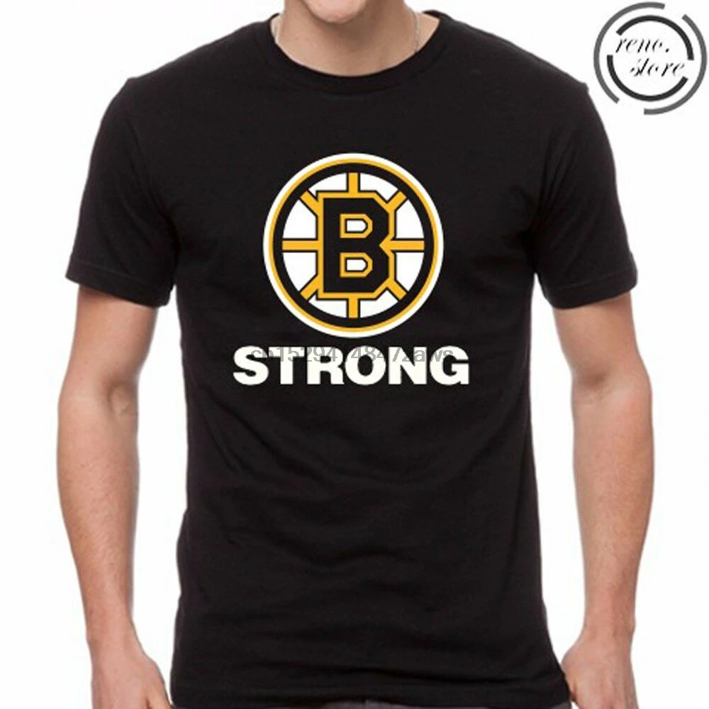 Boston Strong Logo Mens Black T-Shirt Size S M L XL 2XL 3XL(1) |