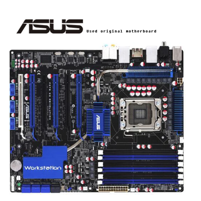 LGA1366 для ASUS P6T7 WS суперкомпьютер б/у Настольный для Intel X58 Материнская плата DDR3