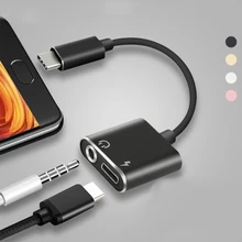 Адаптер 2 в 1 type-C для samsung Note10 3,5 мм AUX Adaptateur Przejsciowka для huawei Mate30 Mate20 P30 P20 Pro Adaptador Tipo C