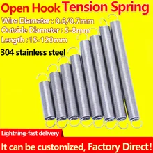 

Extension Spring Cylindrical Helical Tension Springs Pullback Spring Draught Spring Wire Diameter 0.6/0.7mm Outer Diameter15-120