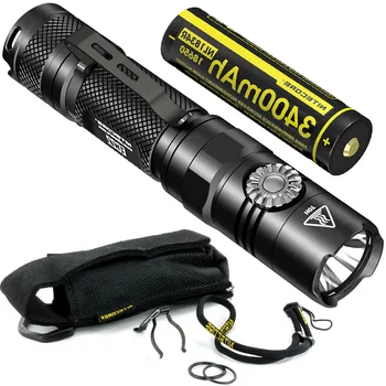 

NITECORE EC22 Brightness Flashlight Waterproof Outdoor Camping Hunting Torch + 18650 USB Charge Port Rechargeable Li-ion Battery