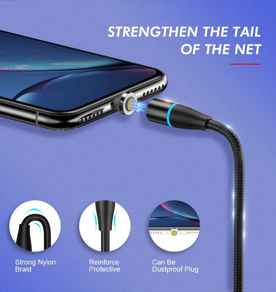 Jellico 3A Магнитный кабель для iPhone Micro usb type C кабель QC3.0 3A Быстрая зарядка для iPhone X 8 11 huawei Xiaomi samsung USB C