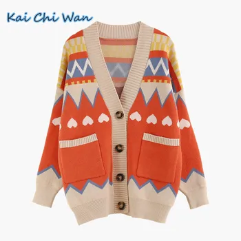 

Kai Chi Wan 2020 new beautiful sweater gentle wind coat women wear loose and lazy knitted cardigan to show our fashion