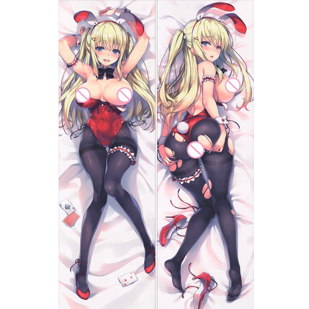 Двойное Tomose шунсаку персонажи аниме сексуальные девушки Подушка «Dakimakura» Обложка с изображением кролика «Банни»; наволочки для подушек