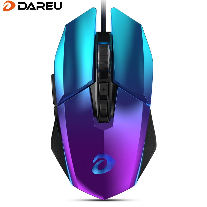 Plating mirror DAREU EM915 RGB игровая мышь PMW3336 10800 dpi 50 миллионов жизни 7 кнопок мыши с KBS кнопками всенаправленный триггер для геймера - Цвет: Plating mirror