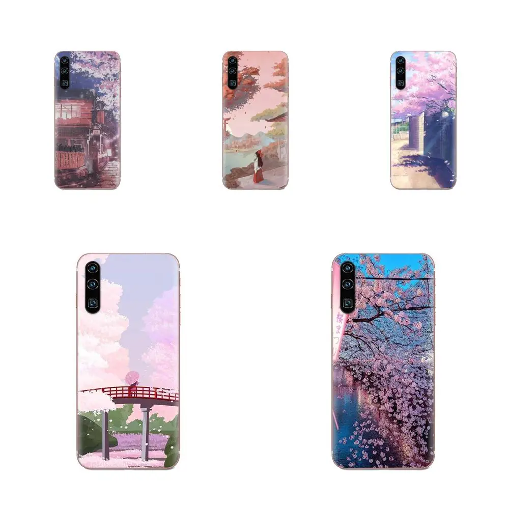 Прозрачный чехол из ТПУ для Apple iPhone 4 4S 5 5C 5S SE SE2 6 6S 7 8 11 Plus Pro X XS Max XR японская вишня Blo