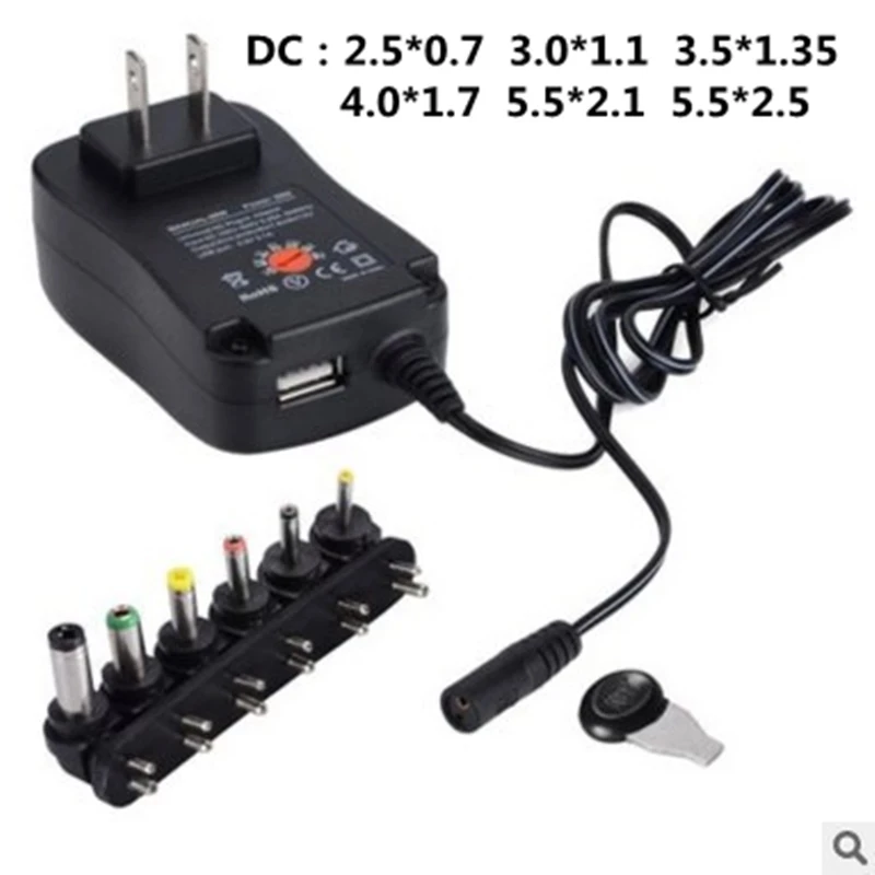 

30W 3V 4.5V 5V 6V 7.5V 9V 12V 2.1A AC/DC Adaptor Adjustable Power Adapter Universal Charger Supply For Led Strip CCTV Router Toy
