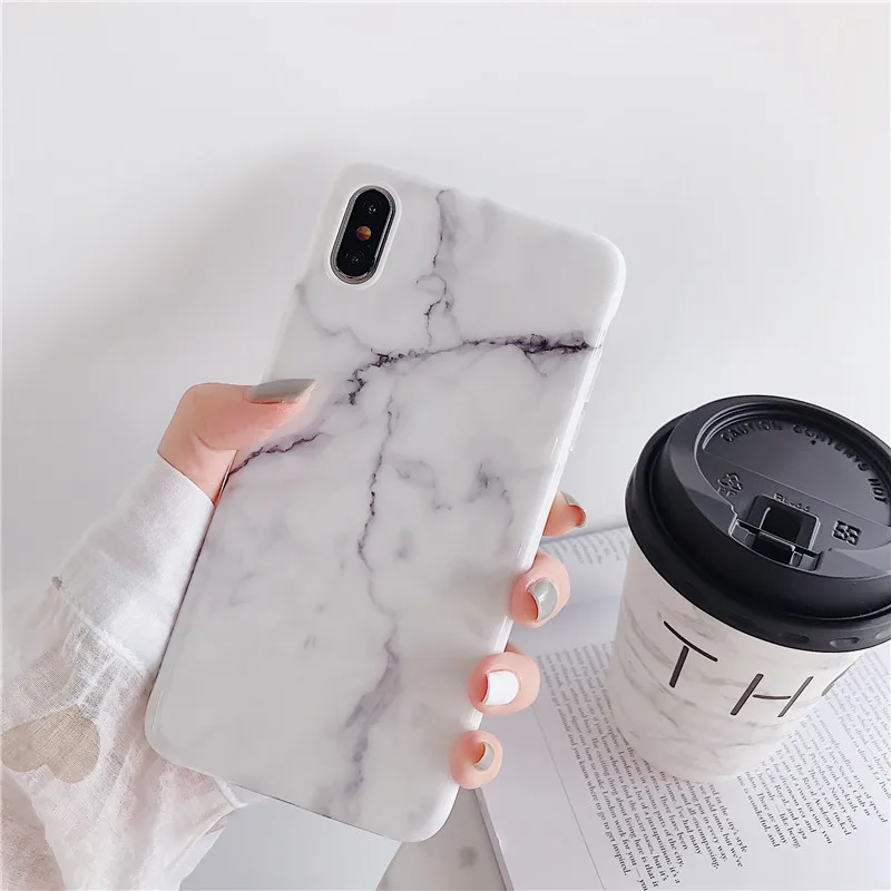 Модный мраморный силиконовый мягкий чехол из ТПУ для iPhone X XS Max XR 6 S 8 7 Plus 5 5S SE
