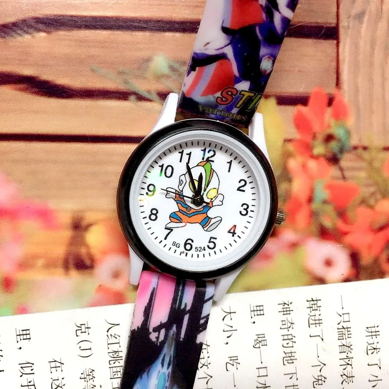Часы AliExpress Детские Кварцевые часы для мальчиков с силиконовым принтом