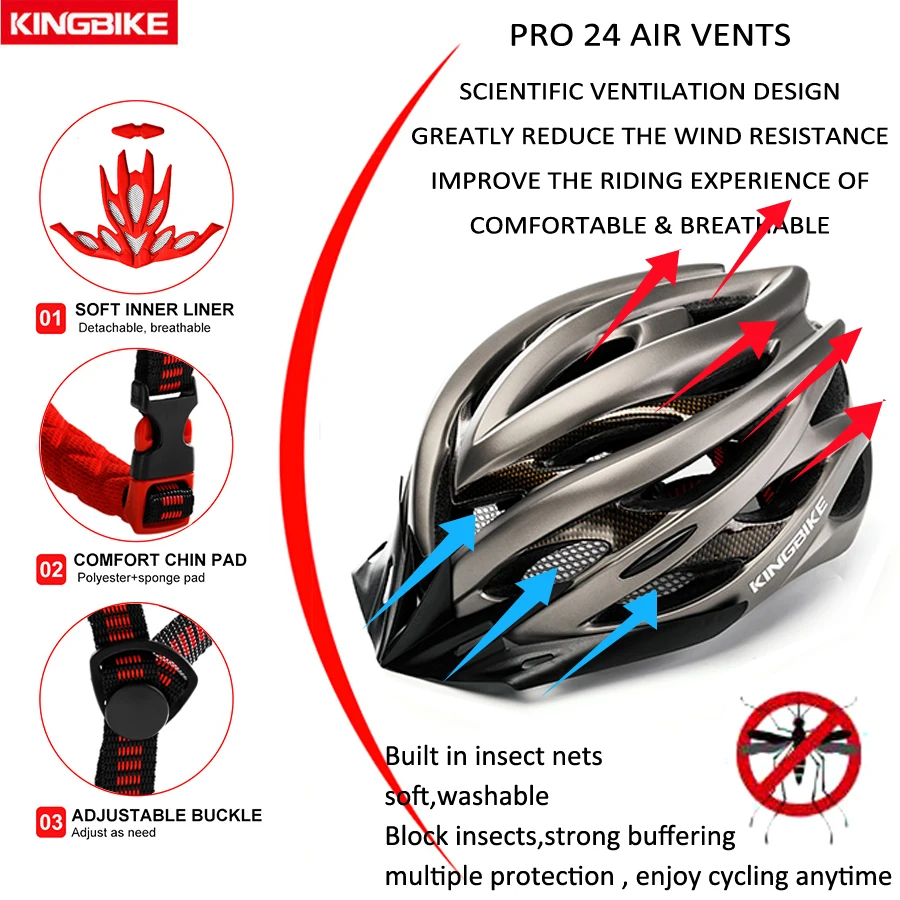 KINGBIKE мужские и женские велосипедные шлемы Сверхлегкий велосипедный шлем MTB