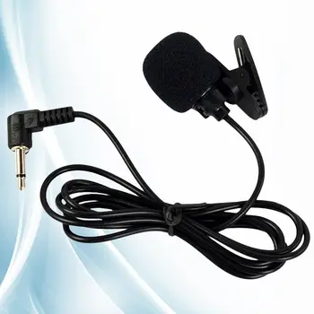 

Microphone Jack 3.5mm Black Hands Clip On Lapel Mic For PC Notebook Laptop