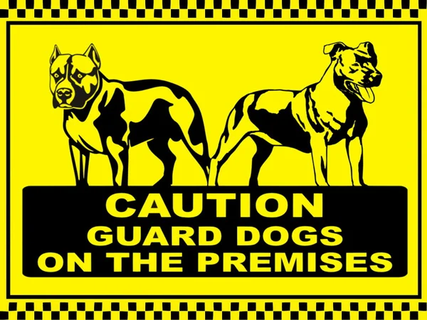 

Caution Guard Dogs Metal Tin Sign