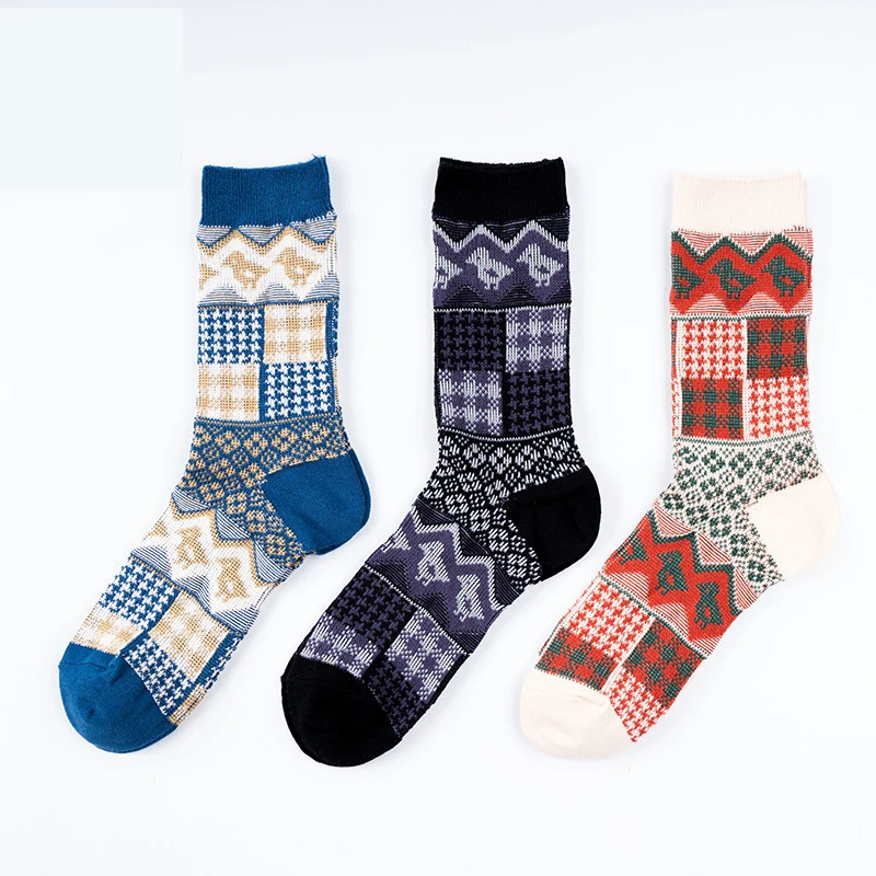 Japanese And Men Socks Double Needle Dual National Wind Restoring Ancient Ways Thick Harajuku Gifts For Autumn | Мужская одежда