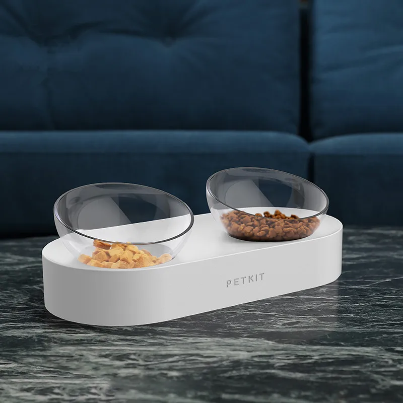 Original PETKIT font b Pet b font Bowl Feeding Dishes Adjustable Double Feeder Bowls Water Cup