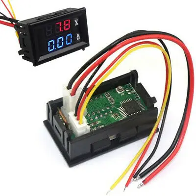 Lcd Mini Amperometro Voltmetro Digitale Dual Colore Doppio 100 V 10 A Volt Td 99S0481 Inviato Dall'Italia