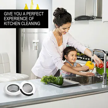 

Household Sink Strainer Filter Stainless Steel Sewer Sink Filter for Kitchen Bathroom TP899