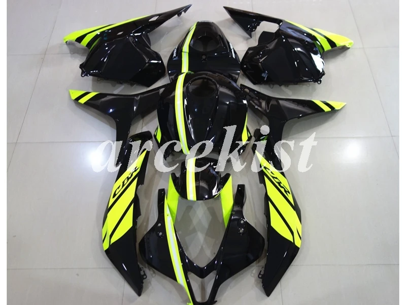 Литья под давлением ABS Обтекатели комплект Подходит для HONDA CBR600RR F5 09, 10, 11, 12, CBR600 2009 2010 2011 2012 цвета: зеленый, черный