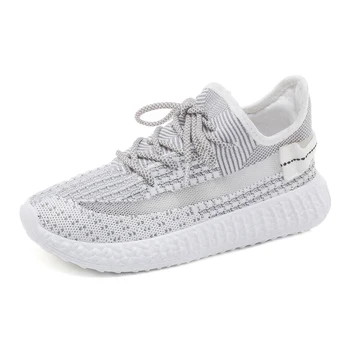 

2020 New Breathable Fly Woven Sports Shoes Trendy Running Casual Daddy Light Shoes Ins Trend Women Summer Lace up Sneakers