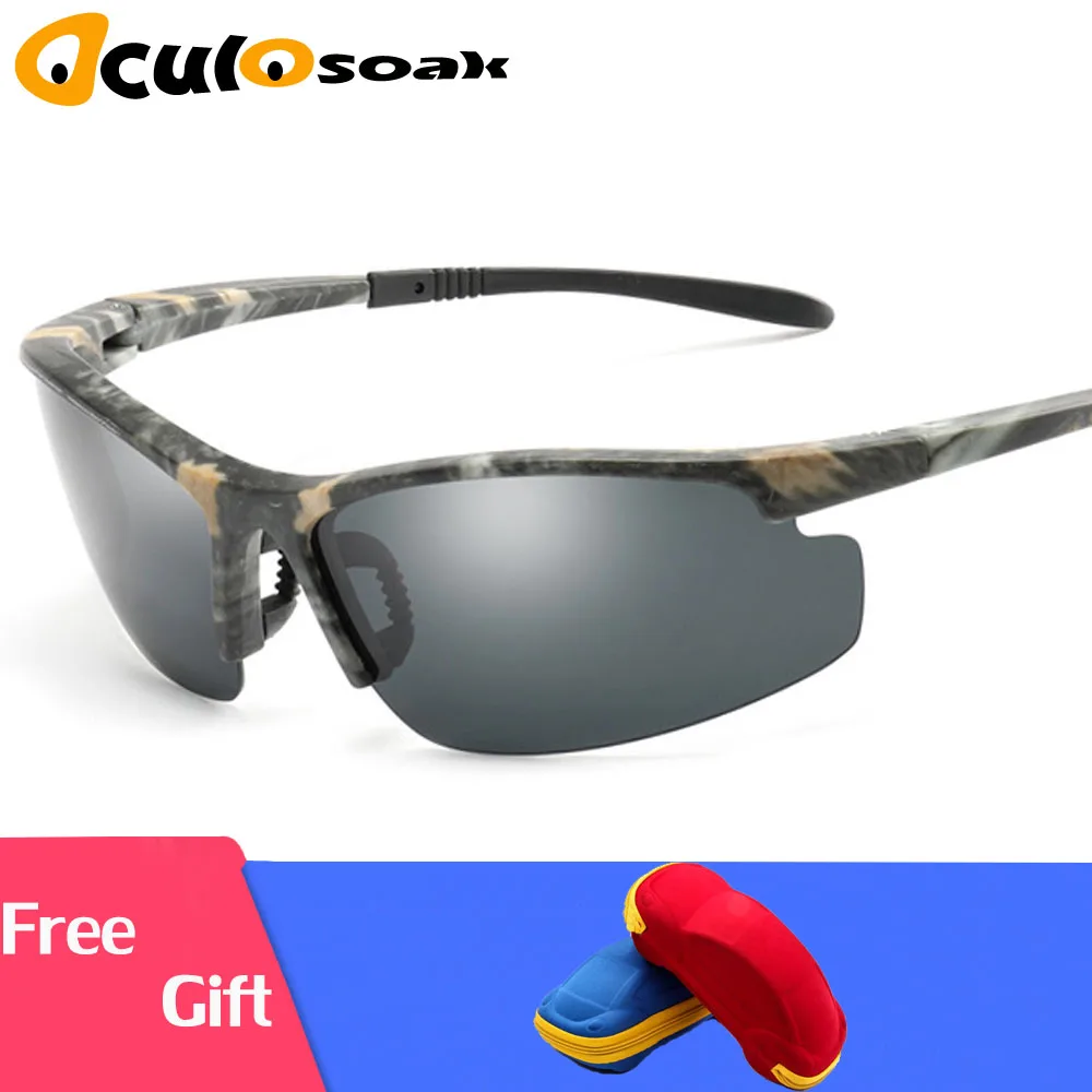 

2019 Polarized Sunglasses Men Camo Vintage Male Polaroid Sun Glasses for men De Sol Masculino Eyewear Accessories with box