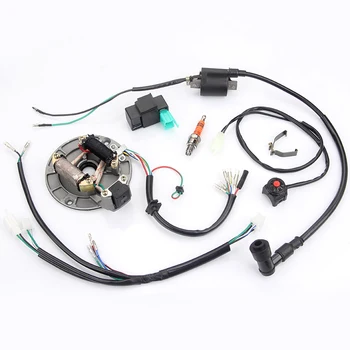 

Full Wiring Harness Loom Solenoid Coil Regulator CDI A7TJC Spark Plug 50cc 70cc 110cc ATV Quad Dirt Pit Bike Kick Start