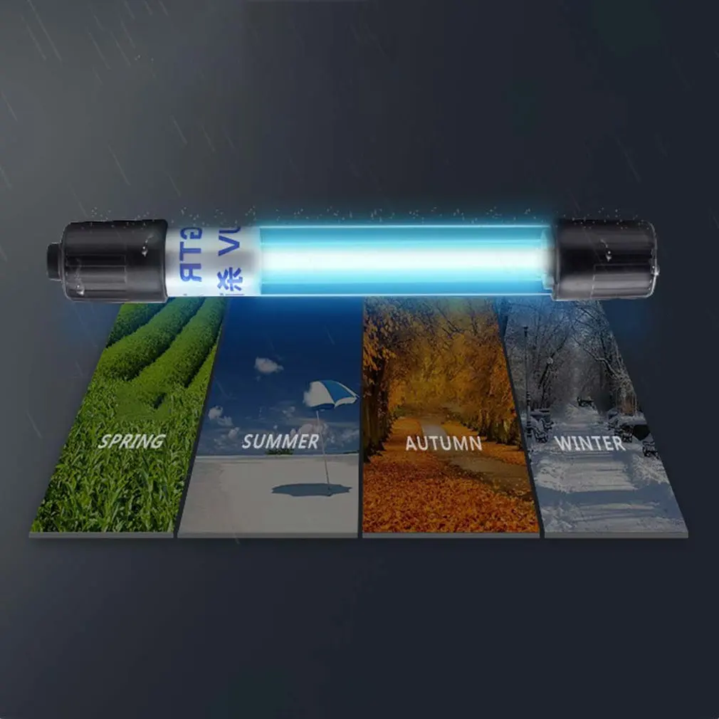Aquarium Lamp Uv Germicidal Lamp Fish Tank Germicidal Lamp Sterilization Lamp Fish Pond De-Algae Disinfection Lamp