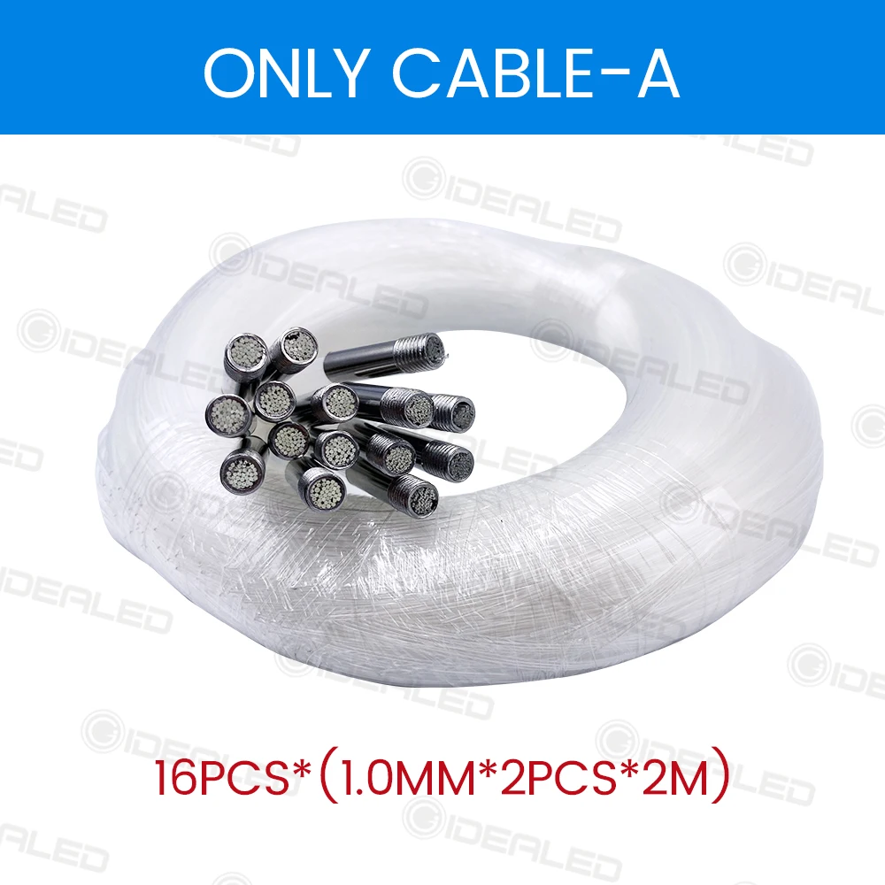only cable-A Волоконно-оптические огни съемка звезда двигатель DMX512 поддерживается мерцание комплект потолок Метеор звездное небо эффект 16 стенды 2 м оптический кабель - Испускаемый цвет: only cable-A