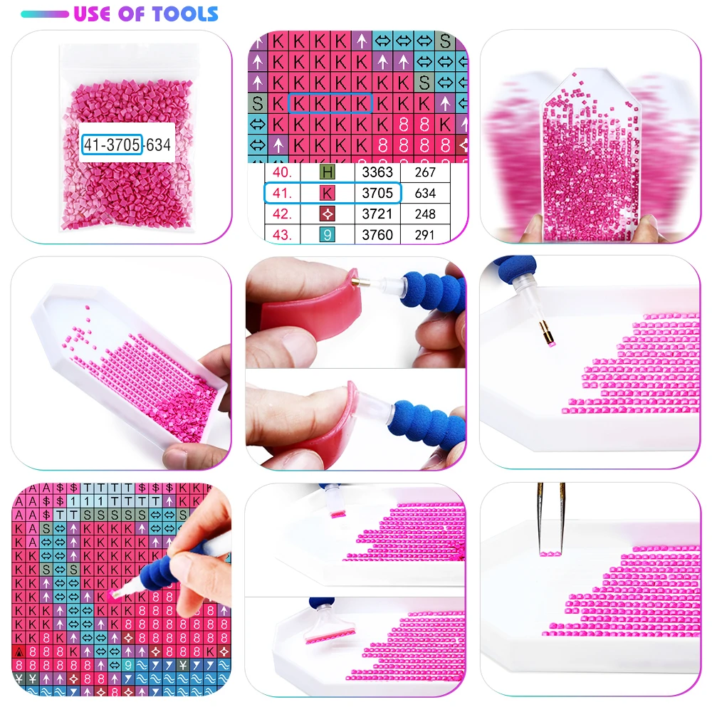 Diamond Painting Painting Set Diamond Art Kits Hot Air Balloon Needlework Full Square Painting Art