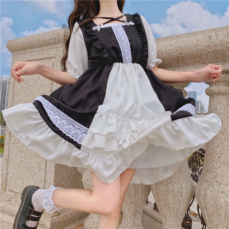 日本のソフト姉妹ロリータロリロリータかわいいソフト姉妹ドレス学生妖精かわいいゴシックドレスロリータティーパーティードレスロリ Lolita Dresses Aliexpress
