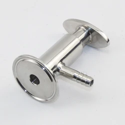 19mm Hose Barb OD SS304 Stainless Steel Sanitary Sampling Valve 50.5mm Ferrule OD Fit 1/2