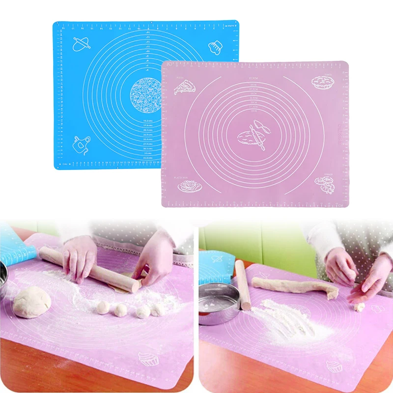 

Nonstick Silicone Baking Mat with Scales for Oven Rolling Dough Pad Baking Mat Fondant Pastry Tool Kitchen Gadgets