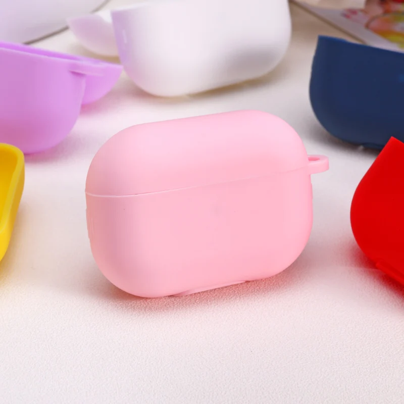 

For Airpods Pro Silicone Earphone Case Wireless Bluetooth Candy Color Headphone Protective Cover For Apple Airpods 3 Cases Bag