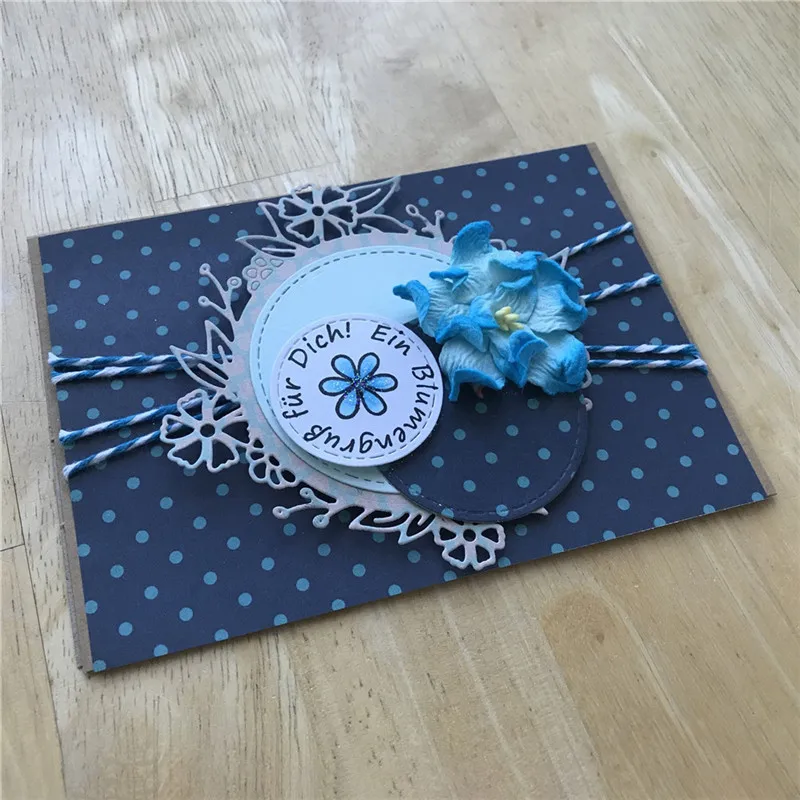 

Eastshape Wreath Flower Circle Dies Frame Metal Cutting Dies for Scrapbooking Card Album Embossing Diecut Template New 2019