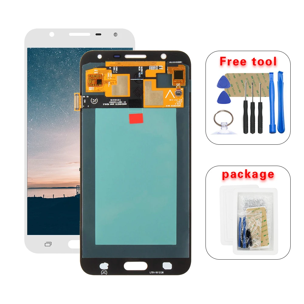 ЖК дисплей AMOLED 5 дюйма для SAMSUNG Galaxy J7 Neo J701 J701F J701M J701MT сенсорный экран в сборе