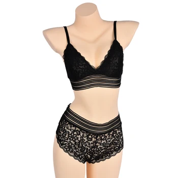 

Sexy Ultra-thin Lace Non-Steel Rings Undergarment Ladies Comfortable Breathable Intimates Mesh Yarn Bra Set Underwear Set D30