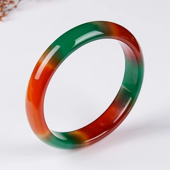 

Natural agate red-green jade bracelet