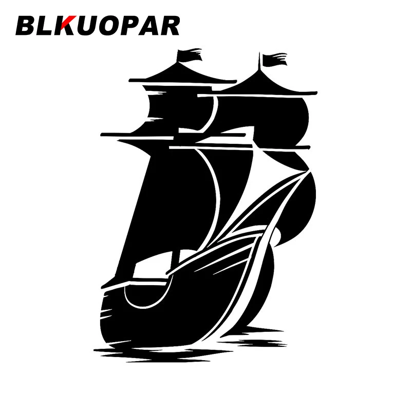 BLKUOPAR Ship Silhouette Car Stickers Die Cut Occlusion Scratch Decals Motorcycle Bumper Decor Vinyl Wrap JDM Decoration | Автомобили и
