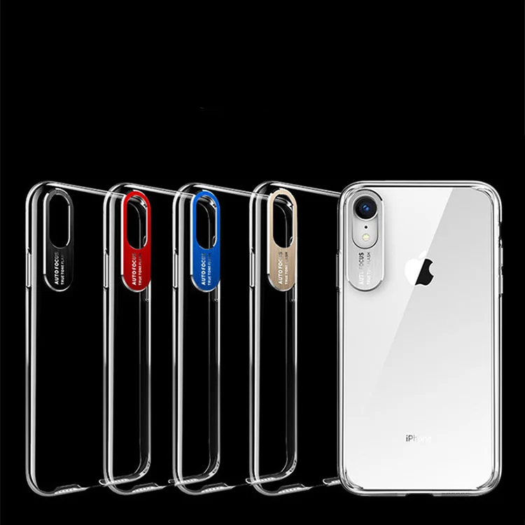 

Luxury Alloy Camera Clear Cover for iPhone 11 Pro Max X XS Max Xr Transparent Soft Capa Para for iPhone 8 7 6 6S Plus Shockproof Case Hull