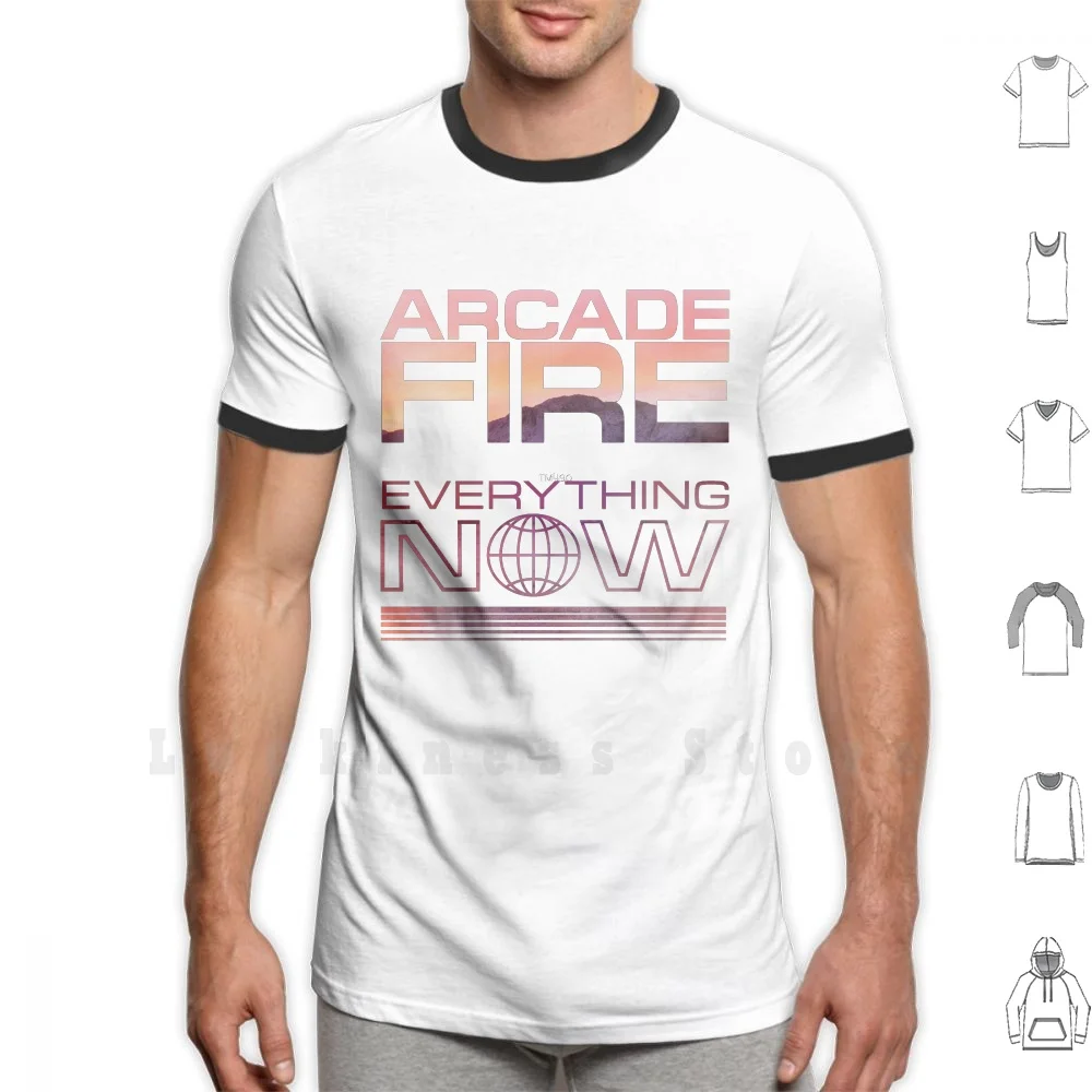 Arcade Fire Everything Now T Shirt 6xl Cotton Cool Tee Arcade Fire Band Music Song Alternative Rock Indie Funeral Neon Bible T Shirts Aliexpress