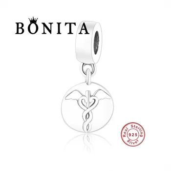 

Original 925 Sterling Silver Stethoscope Dangle Fit Original Pan Charms Bracelet Beads Berloque DIY Jewelry Nurse Day Gift