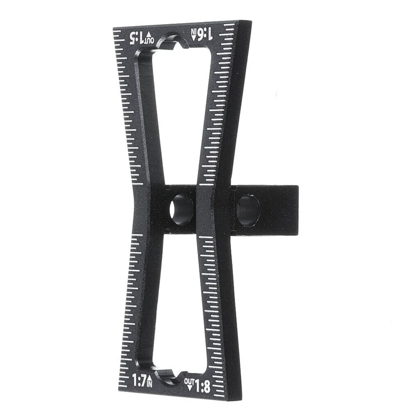

Aluminum Alloy Dovetail Marker Jig Woodworking Template Scale Dovetail Gauge Guide Tool Wood Joints Scriber 1:5 1:6 1:7 1:8 Slop