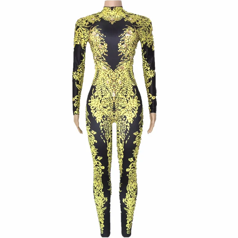 Women-Sexy-Gold-Rhinestones-Jumpsuit-Performance-Outfit-Female-Singer-Leggings-Nude-Black-Big-Crystals-Costume-Dance