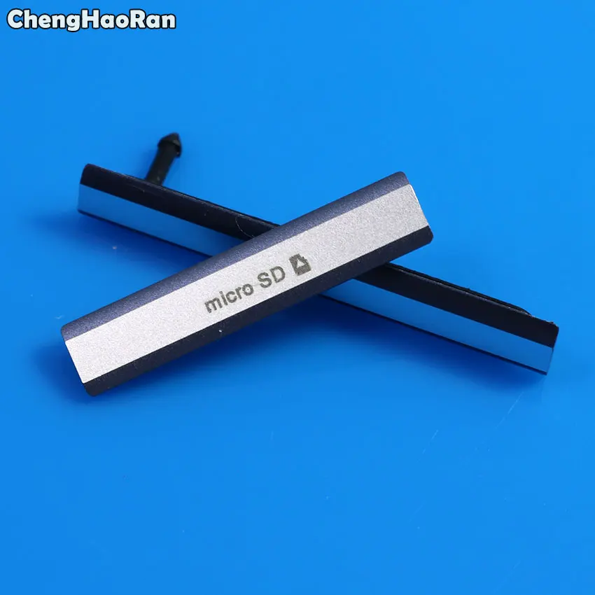 ChengHaoRan микро CD USB+ слот для sim-карты пылезащитный Разъем для зарядного порта Sony Xperia Z2 D6503 L50W D6502 D6543 пылезащитный чехол - Цвет: Black