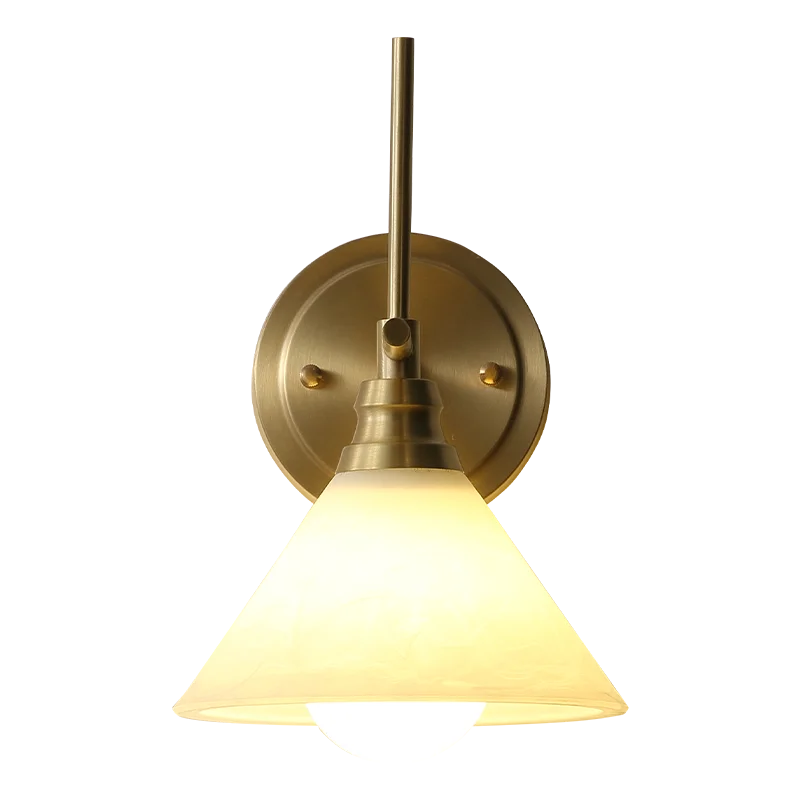 Скандинавский стеклянный настенный светильник с абажуром фон для ванной спальни рядом с медью современный настенный светильник бра Wandlamp