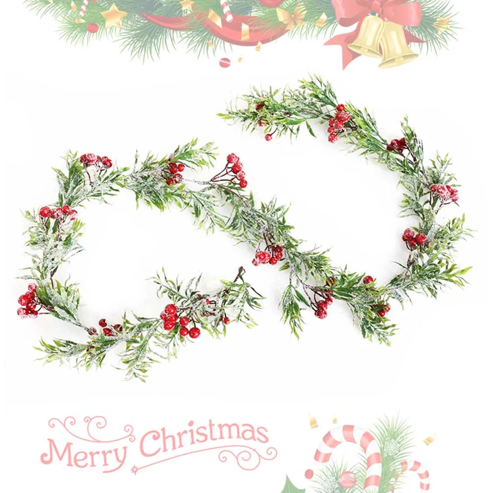 

Tree Decoration DIY Door Party Pine Branch Wall Artificial Christmas Wreath Bending Home Office Strip Type Hanging Festival